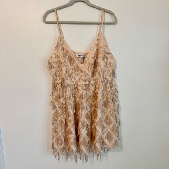 NWT! Showpo. Khrizza Mini Sequin Dress - Gold | Size 12 - Picture 3 of 10